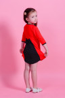 Детское платье "Бантик"  ДП 540/1 Family look (красный)